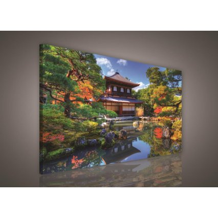 Obraz na plátně Japanese Garden 100 x 75 cm